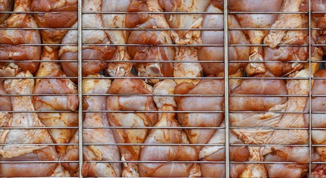 The skin of a chicken can add calories to lean protein.